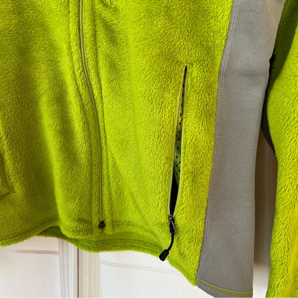Patagonia R2 Regulator Fuzzy Fleece Zip Light Lime Green Jacket - Picture 6 of 10